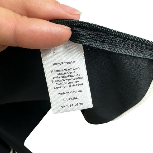 Black long sleeve Talbots dress shirt with lines collar and cuffs side zip - Picture 6 of 6